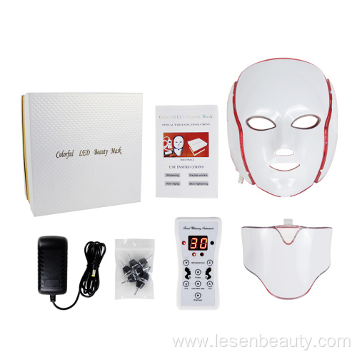 Mascarilla de terapia LED Piel facial Apretar la terapia de luz